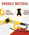 Two Pack Viking Manual Lever Chain Hoist 1.5 Ton Lift 20 Ft Reach 3000 Lbs Capacity with Durable Alloy Steel Hooks