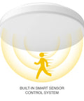 14 Inch LED Flush Mount Ceiling Light With Motion Sensor And Remote Control Dimmable 1600 Lumens Adjustable Color depiction