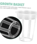 200 Piece Hydroponic Growth Kit For Easy Garden Veggies With Lightweight Breathable Plant Cups And Growth Baskets Ideal For Hydroponic Vegetables Drought Resistant Plant Maintenance And Home Setup, clear plastic growth basket