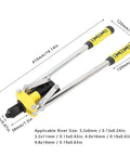 Heavy Duty Double Handle Rivet Nut Tool Kit Pro Grade Build For Aluminum Rivets Rivnut Tool With Ergonomic Grip