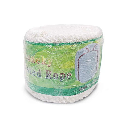 Beefy Heavy Duty Nylon Twisted Rope Half To Seven Eighths Inch White Pull Rope Cord 50 Ft for anchor and tree work, packaged