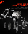 A-Premium front disc brake hardware kit with caliper, pads, rotor, pins, and springs for Dodge Ram 1500 repair