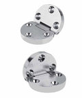 Sturdy Zinc Alloy Table Flap Hinges Set, self supporting folding hardware for flap tables and cabinets, shown open
