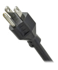 Close-up of plug on the Heavy Duty 9 Outlet Power Strip With 15 Foot Metal Extension Cord Mountable For Wall Or Under Desk Setup