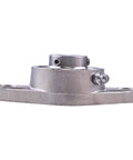 Side view of Three Quarter Inch Stainless Steel Two Bolt Flange Bearing For Shaft MUNCFL204-12 SSUCFL204-12 YCJT PT Replacement Part