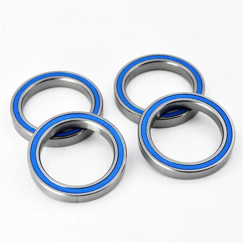 RC Car Ball Bearings Set Rubber Sealed Or Metal Shielded In Mixed Sizes 2x6x3 5x10x4 5x8x2.5 4x10x4 5x11x4 6x12x4 12x18x4mm Plus 4x8x3mm Chrome Steel GCr15 Low Vibration High Speed Hobby RC Cars, blue sealed bearings
