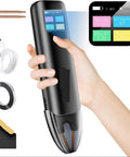 Handheld Spot Welder With 99 Adjustable Settings, 1.3 Inch LCD Display, dual mode, shown with accessories and LCD readout