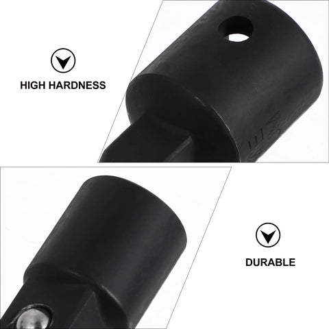 Upgraded Black Tool Steel Socket Adapter Set 4 Pcs Heavy Duty Impact Drive Reducers For Strong Torque And Hardness With Versatile Size Changes To Handle Any Tough Job Around The Garage Or On The Road, black steel adapter close-up
