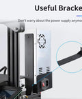 Ender 3 Dual Z Axis Upgrade Kit metal power supply holder installation on 3D printer for Ender 3 Pro and Ender 3 V2