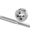 One Quarter Inch 28 UNF Tap And Die Set Right Hand For Machine Threads, High Speed Steel 6542 Tap, Alloy Tool Steel Die