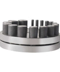 Circular Disc Cutter Set For Metalworking Heavy Duty Punch Die Kit For Jewelry Making, side view of tool with multiple steel dies