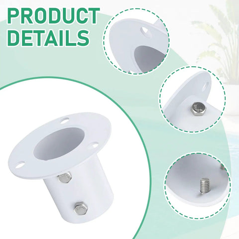 Level Up Your Pool Game With This Badass 304 Stainless Steel Deck Anchor Flange Boasting A Slick White Look That Grips Tight To 1.5 Inch Tubing For Above Ground Pool Ladders And Handrails Built Like Tank Hella Sturdy