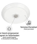 Porcelain Magnetic Plates Set Of Two Non Slip Stackable For Camping RV Life And Boating No More Rattling Crockery Peace Of Mind