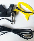 Parrot Flight Harness Vest With Leash For Outdoor Training Comfy Bird Flying Suit with black harness, leash, yellow handle