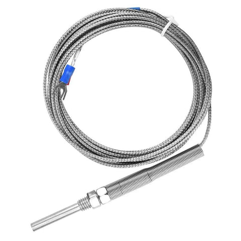 M8 Thread Type K Thermocouple With 30Mm Probe, Lightning Fast Temperature Sensor For 0-400C, 5M Wire coiled with silver sheath