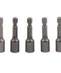 Fabulett Metric Nut Socket Set With 1/4 Inch Hex Shank Adapter For Impact Rated Drills And Screwdrivers Featuring Quick Release Chrome Vanadium Steel Drivers In 5 Pc Variety Including 8 Mm Head Size, five 8mm sockets
