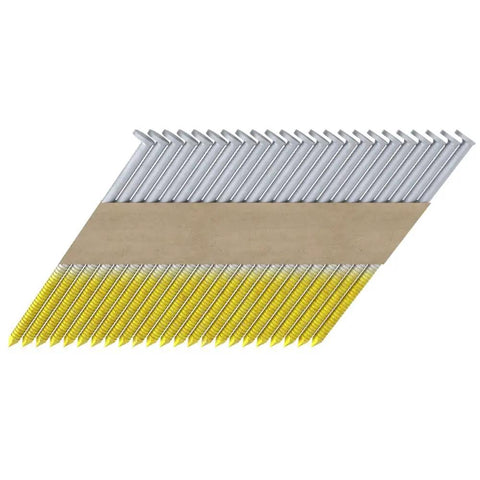 30 Degree Paper Collated Ring Shank Framing Nails With Round Head Galvanized For Outdoor Use 3 Inch By.120 Inch Vinyl Coated