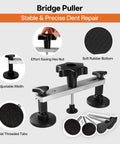 Dual Grade Dent Repair Kit for Cars With Adjustable Dent Lifter and Heavy Duty Bridge Puller for Paintless Dent Removal Tools Ideal for Auto Body DIY Car Care and Mobile Repairs Pro Grade PDR Kit, bridge puller with threaded tabs and rubber base