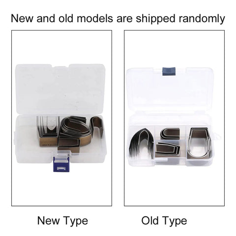 Comparison of new and old models in 18 Piece Leather Craft Embossing Punch Set Kit With Pro Grade Alloy Steel Tools For DIY Leather Projects
