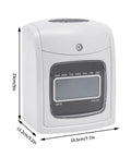 Built Tough Wall Mount Or Desk Time Clock Bundle With Bright Lcd Screen, 9in tall, with date display and password lock.