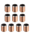 Oil-Less Sleeve Bearings 6mm Bore x 8mm OD x 10mm Length, Wrapped Bronze Sintered Bushing, 10 Pieces in a grid layout