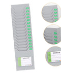 Super Convenient Wall Mounted Storage Rack Equipped With Plenty Of Card Holder Slots A Real Game Changer For Warehouse Material Sorting Office Filing And Classroom Organization, grey card organizer with labeled slots.
