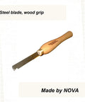 6008 Dovetail Chisel Chuck Accessory For Wood Lathe With steel blade and wood grip