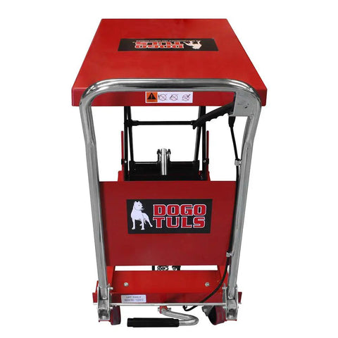 Heavy Duty Hydraulic Lifting Table Delivers Rock Solid 500 Kg Support With Smooth 90 Cm Platform Effortless Height Adjustments Built Like A Tank Red Steel Workshop Staple