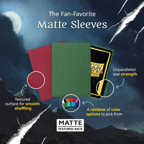 Top Shelf Matte Card Sleeves 100 Pack Standard Size Kickin Tough Protection For Trading Card Games smooth shuffle textured sleeve options