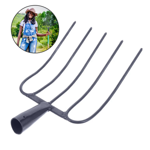 Durable Agricultural Fork Multi Functional Manure Fork For Farm And Lawn Tough Heavy Duty Handheld Tool with woman on farm
