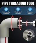 Heavy Duty Electric Drill Pipe Threader Kit For 1/2 Inch And 3/4 Inch Pvc Pipes With Multi-Size Dies using carbon steel for threading.