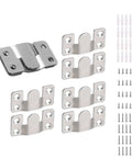 Heavy Duty Stainless Steel French Cleat Hanging Rack interlocking brackets and screws for secure wall mounting.