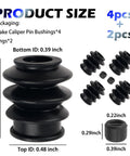 4PCS Rubber Brake Caliper Slide Pin Bushing Kit For Caliper Pins And Boots Compatible With Toyota Civic Accord Element Pilot
