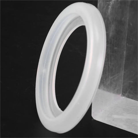 Premium 20 Pack Silicone Brew Head Gaskets Knockout Quality Seals Fits Coffee Machines And Espresso Makers Universal white silicone gasket close-up