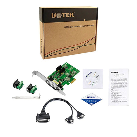 Rugged Industrial PCI Express to RS 485 RS 422 Serial Card with two ports DB9 connectors PCIE converter optical isolation UT 792I