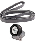 Heavy Duty Serpentine Drive Belt And Tensioner Assembly Kit Fits 2006 Through 2009 Ford Fusion Or 2007 Mercury Milan black belt and tensioner