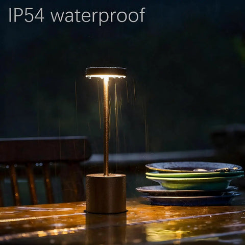 Two Pack Cordless Rechargeable Table Lamps With 5000mAh Battery, 3 Color Temperatures And Stepless Dimming, IP54 Waterproof