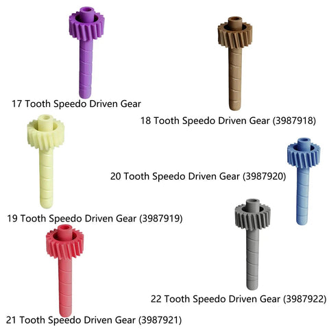 19 Tooth Speedometer Driven Gear And Seal Kit For TH350 Transmission Ready To Roll Fits Muncie T10 Saginaw 3 To 4 Speed T5 Powerglide 200 To 350 Trans Includes 18 To 22 Teeth Options, 19-tooth gear shown