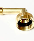 No Lead Brass Dishwasher Swivel Connector Elbow Fitting For Three-Eighths Inch Compression To Three-Quarters Inch Female Hose Thread Burst-Proof Durable Heavy-Duty Adapter For Quick Leak-Free Kitchen Plumbing Connection, brass elbow
