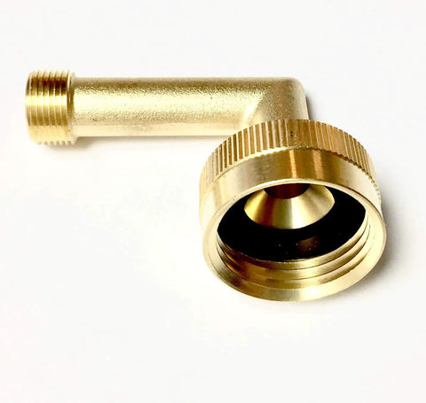 No Lead Brass Dishwasher Swivel Connector Elbow Fitting For Three-Eighths Inch Compression To Three-Quarters Inch Female Hose Thread Burst-Proof Durable Heavy-Duty Adapter For Quick Leak-Free Kitchen Plumbing Connection, brass elbow