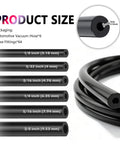 Six Piece Five Foot Vacuum Line Kit For Automotive Silicone Hoses With Sixty Four Connectors In Six Inner Diameters