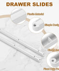 Sweet Upgrade 8 Pair 300Mm White Plastic Drawer Slides Side Mounted Groove Rail Kit With Screws For Cabinet Wardrobe Dresser No Sweat Diy Install And Bangin Smooth Glide Setup displayed on a marble surface.