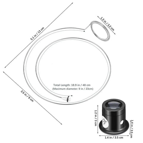 Jewelers Portable Monocular Magnifier Eye Loop Glass For Watches Jewelry Repair And Textile Circuit Coin Stamp Work
