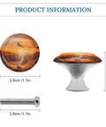 Native American Tribes Style Cabinet Knobs 2 Pack Stainless Steel Drawer Pulls featuring wildlife scene, 2.8cm diameter