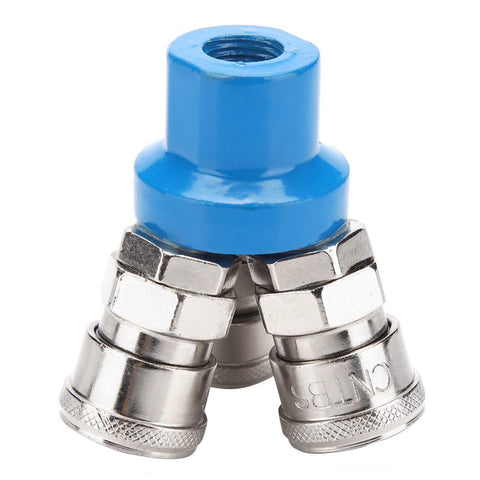 Sturdy Metal C Type Pneumatic Quick Fitting For One Quarter Inch Air Hose Quick Coupler Japanese Style Manifold Splitter