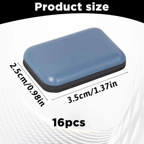 Blue Heavy Duty Self Adhesive Furniture Sliders For Carpets 16 Pack 1.4 By 1 Inch Glide Pads For Chairs and Tables Protect Floors