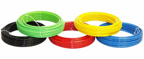 Ready To Roll Three Size DOT Approved Air Brake Tubing Kit With 1/4 Inch, 3/8 Inch, And 1/2 Inch Lines X 100 Feet Each, multi-color SAE J844