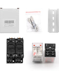 2 Pack Beefed Up Electromagnetic Power Relays With Red Indicator Light For Industrial And DIY Projects Flame Retardant PBT Terminal Base And PC Housing Superior Electrical Insulation Heat And Chemical Resistance Long Lasting Reliability, 110 VAC DPDT relays