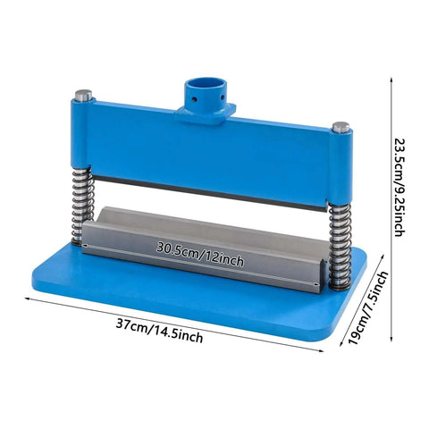 12 Inch Press Brake Attachment For Hydraulic Shop Press 90 Degree Bend 3 Sixteenth Inch Thick Steel Capacity Beefy Heavy Duty Tool Blue