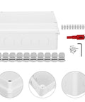 Huge 13 Piece Ip65 Waterproof Junction Box Set For Cables Featuring Tough Plastic Outdoor Enclosure, included parts displayed.